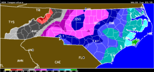 Cover photo for 2 Cold Nights in North Carolina: AWIS Forecast