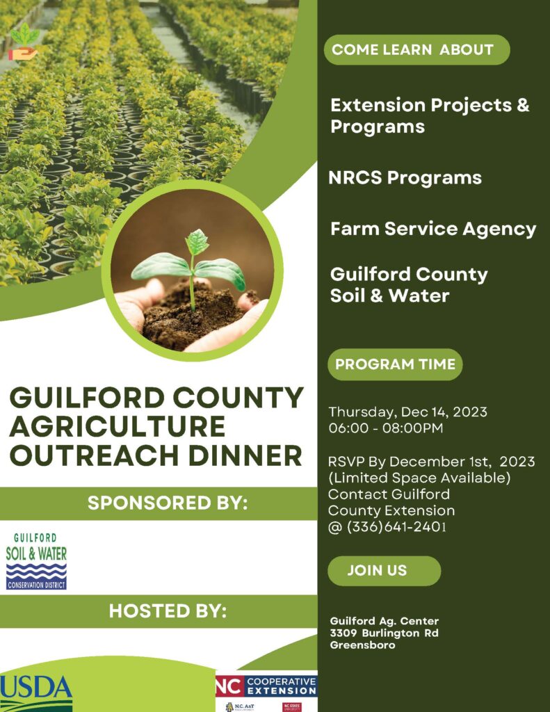 Flyer for Agriculture Outreach Event with information listed in paragraph below