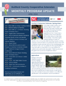 Cover photo for April Extension Program Update