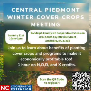 Winter Cover Crops Meeting Flyer