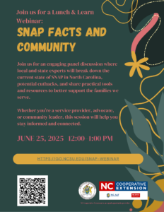 Lunch and learn SNAP facts and community action